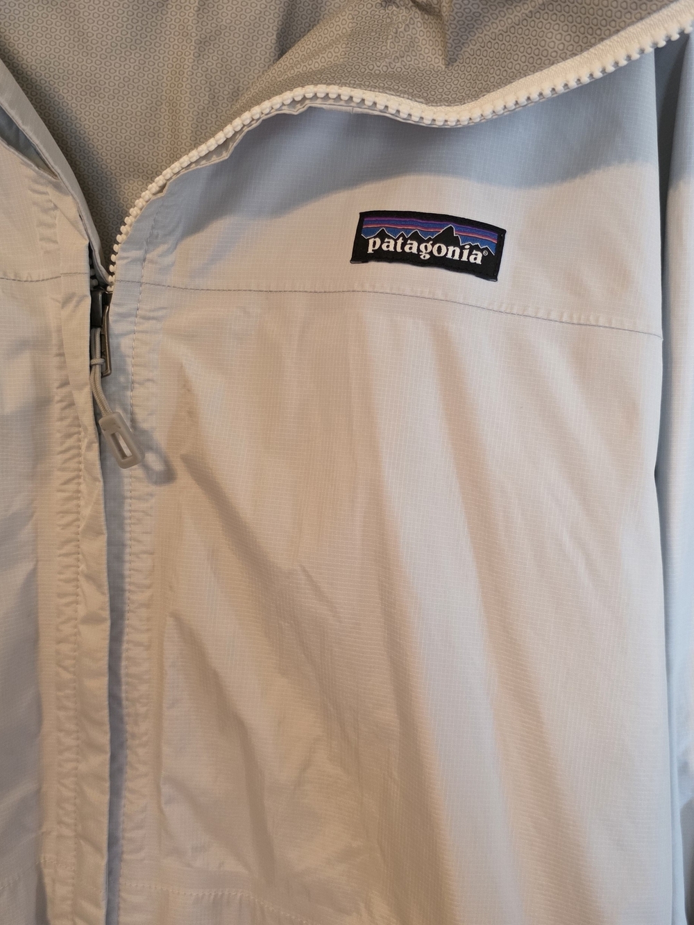 Patagonia Womens Rain Jacket Grey/white XL - Picture 4 of 8